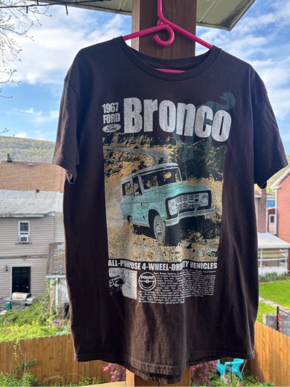 Hybrid Apparel Black Tee with White Ford Logo